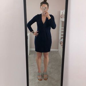 BCBG navy blue sweater dress